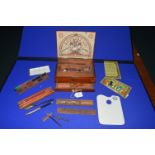 Rowney & Co. Artists Colorman Mahogany Cased Painting Set Including Ceramic Pallet