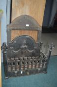 Cast Iron Fire Grate plus Copper & Brass Fire Surr