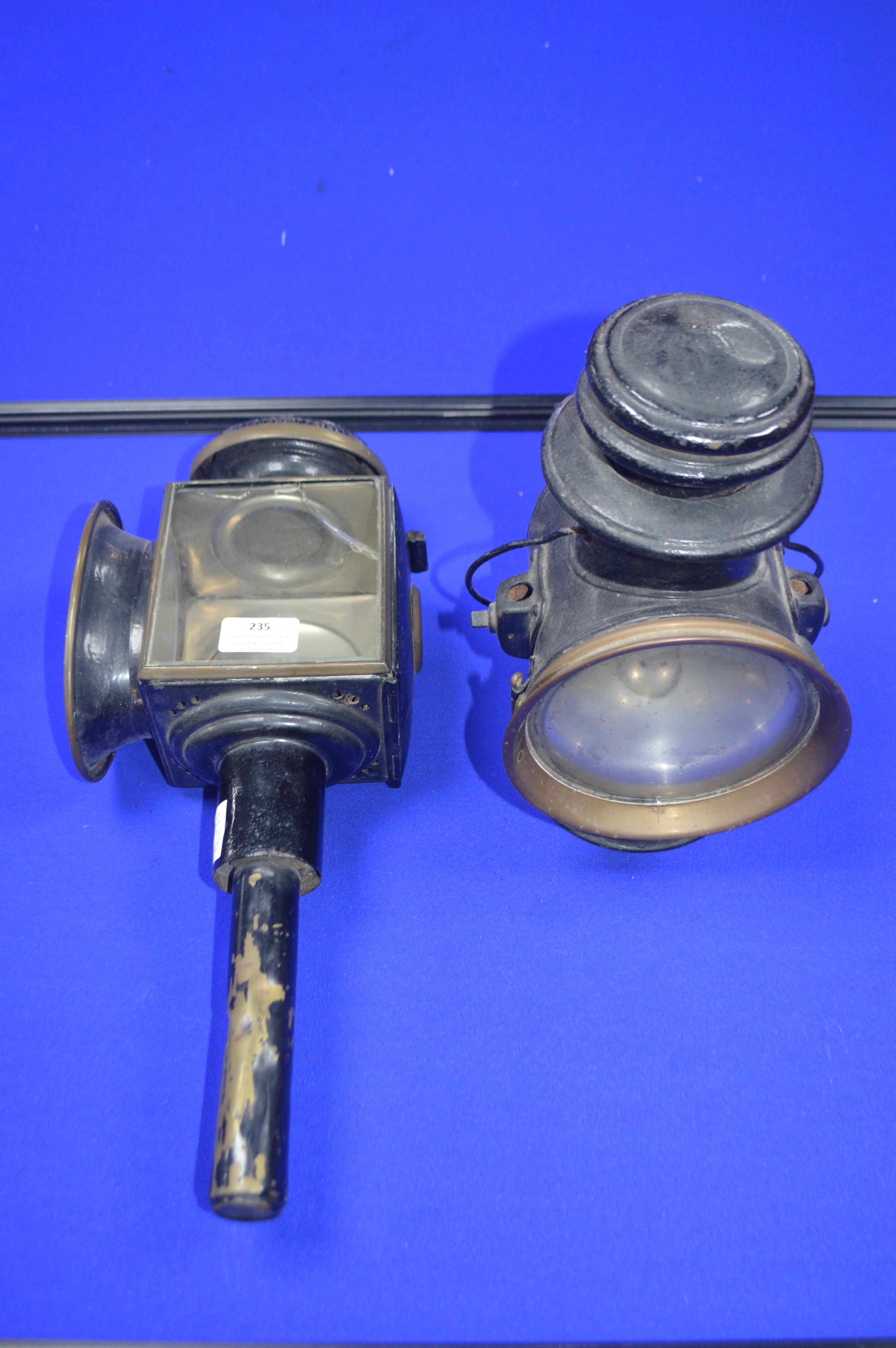 Two Carriage Lamps (one AF)