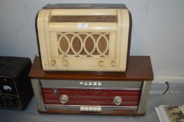 Two Vintage Valve Radios by HMV and Cossor