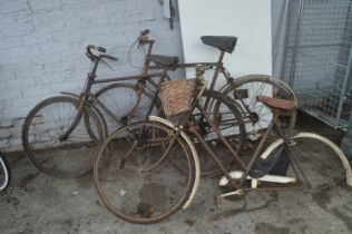 Three Vintage Road Bicycles