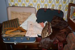 Two Cases of Vintage Clothing Including Corsets