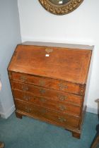 Georgian Oak Four Drawer Bureau