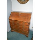 Georgian Oak Four Drawer Bureau