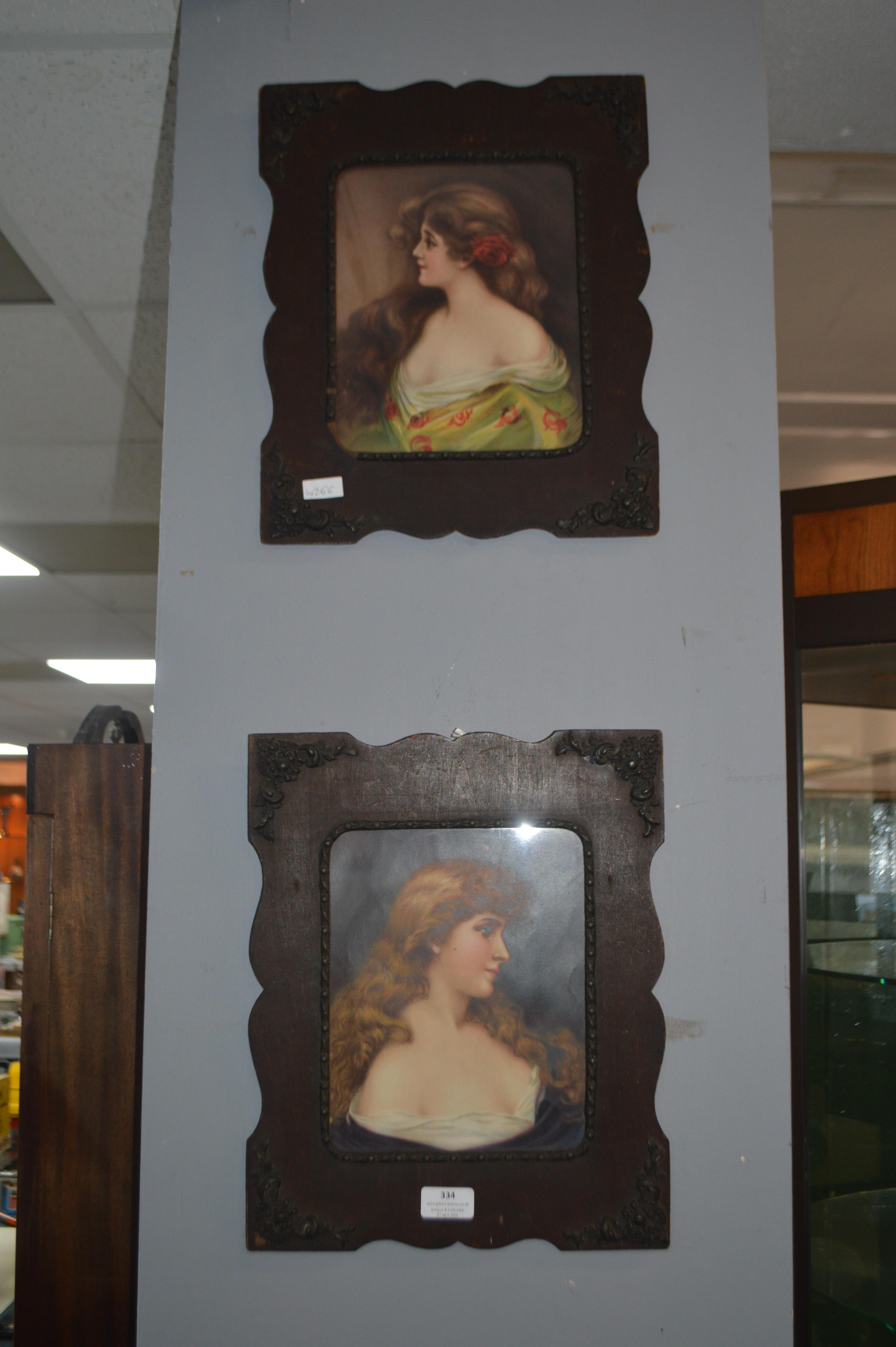 Pair of Art Nouveau Style Framed Prints - Image 2 of 3