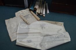 Vintage Fishing Charts, Ordinance Survey Maps, etc