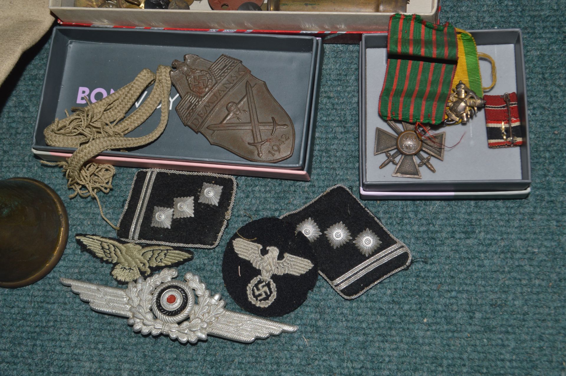 Military Medals, Badges, Kit Bags, and Assorted Items Including a German Belt - Image 2 of 13