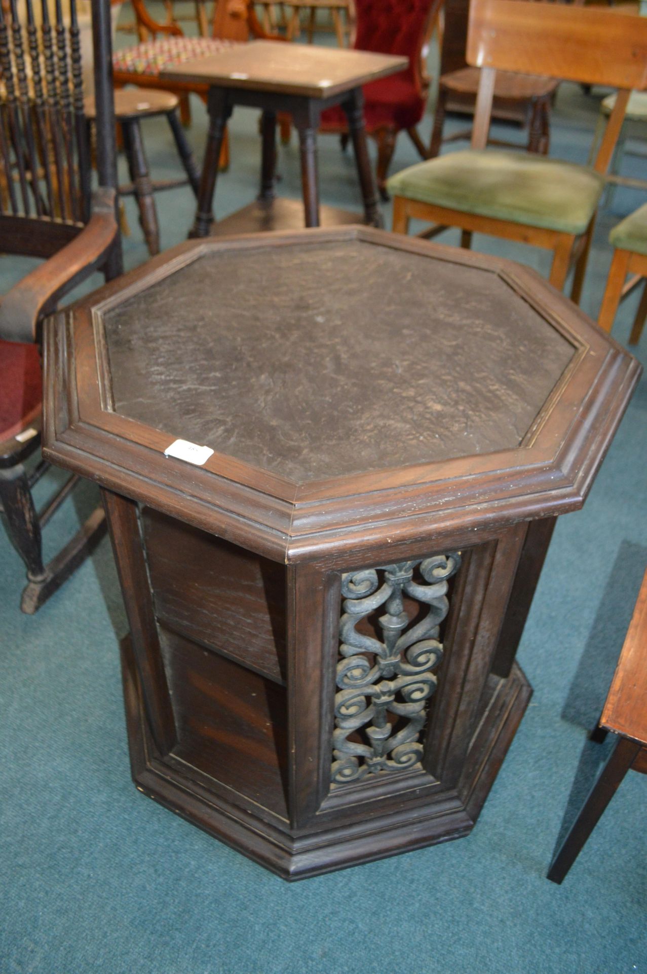Octagonal Canadian Storage Table by Deiel Craft, C - Image 2 of 4