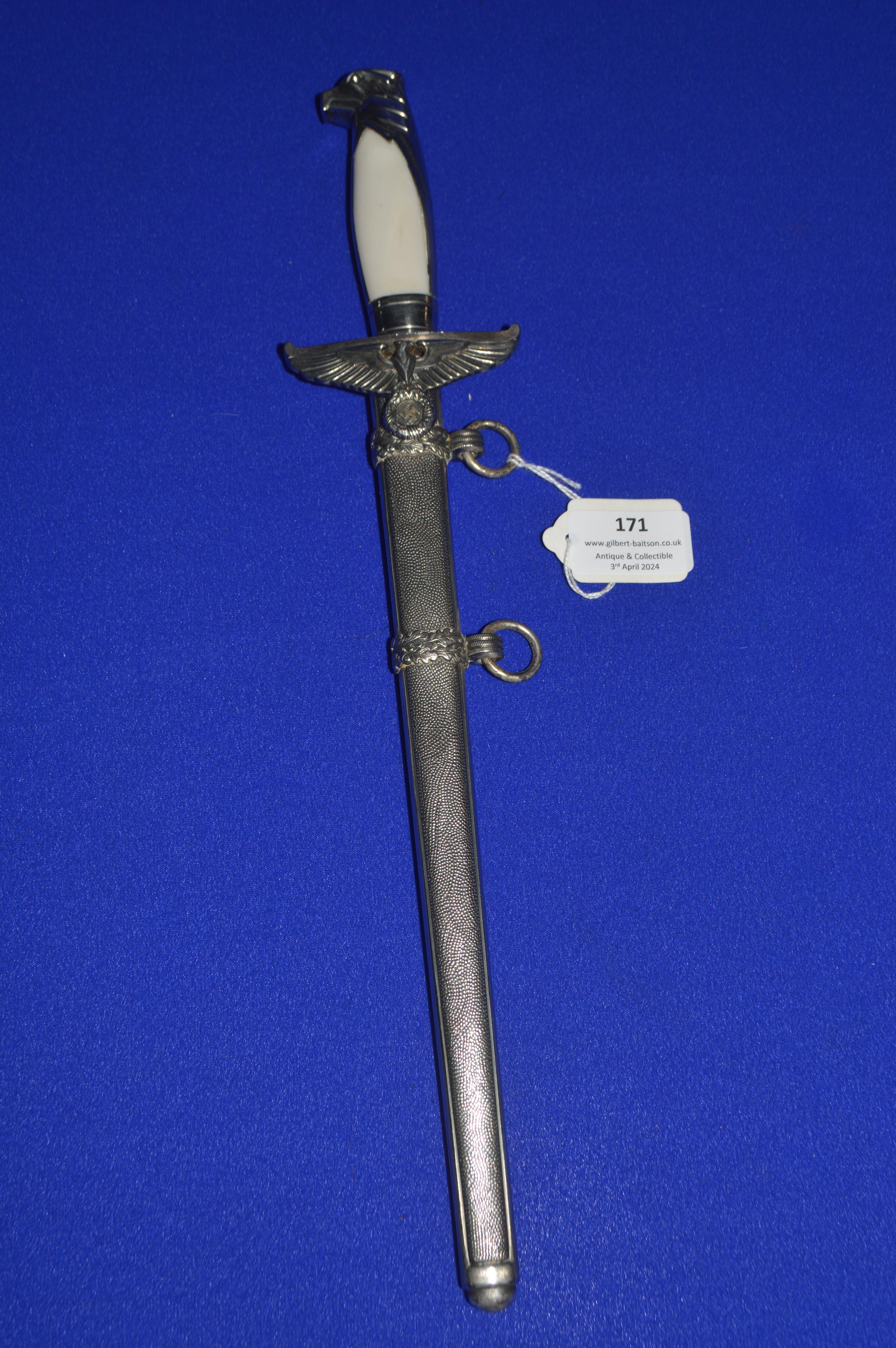 Reproduction German Officer Dress Dagger Stamped FW Holler