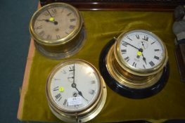 Three Brass Ships Clocks (requires attention)