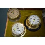 Three Brass Ships Clocks (requires attention)