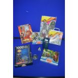 Dr. Who Toys Including Jig Saw Puzzles, Sonic Screwdriver, Tardis Moneybox, etc.