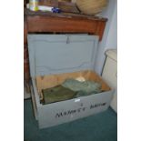 Wooden Trunk Containing Military Uniform etc.