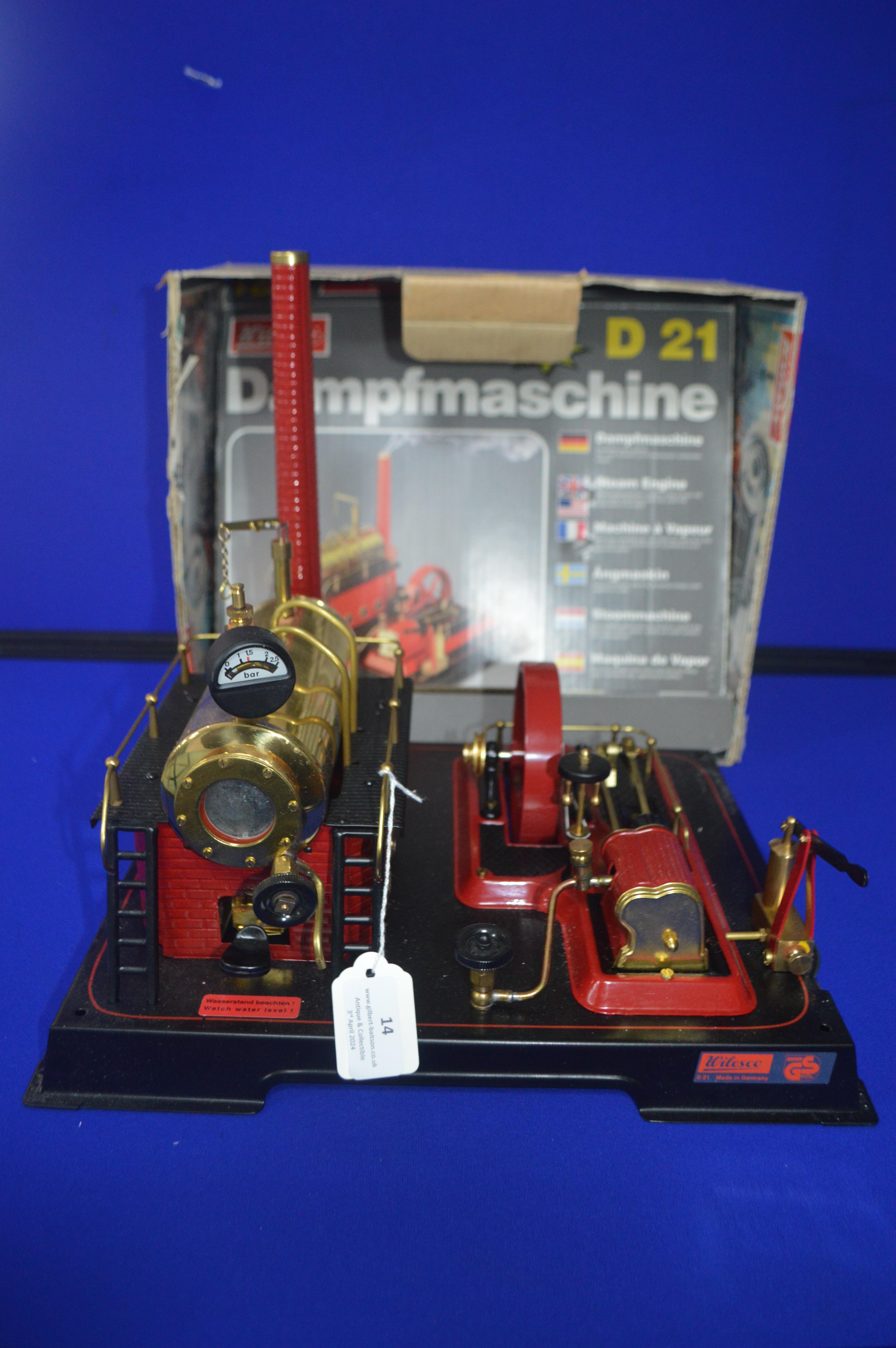 Wilesco D21 Live Steam Engine