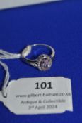 18ct White Gold Ring Size: N ~3.4g