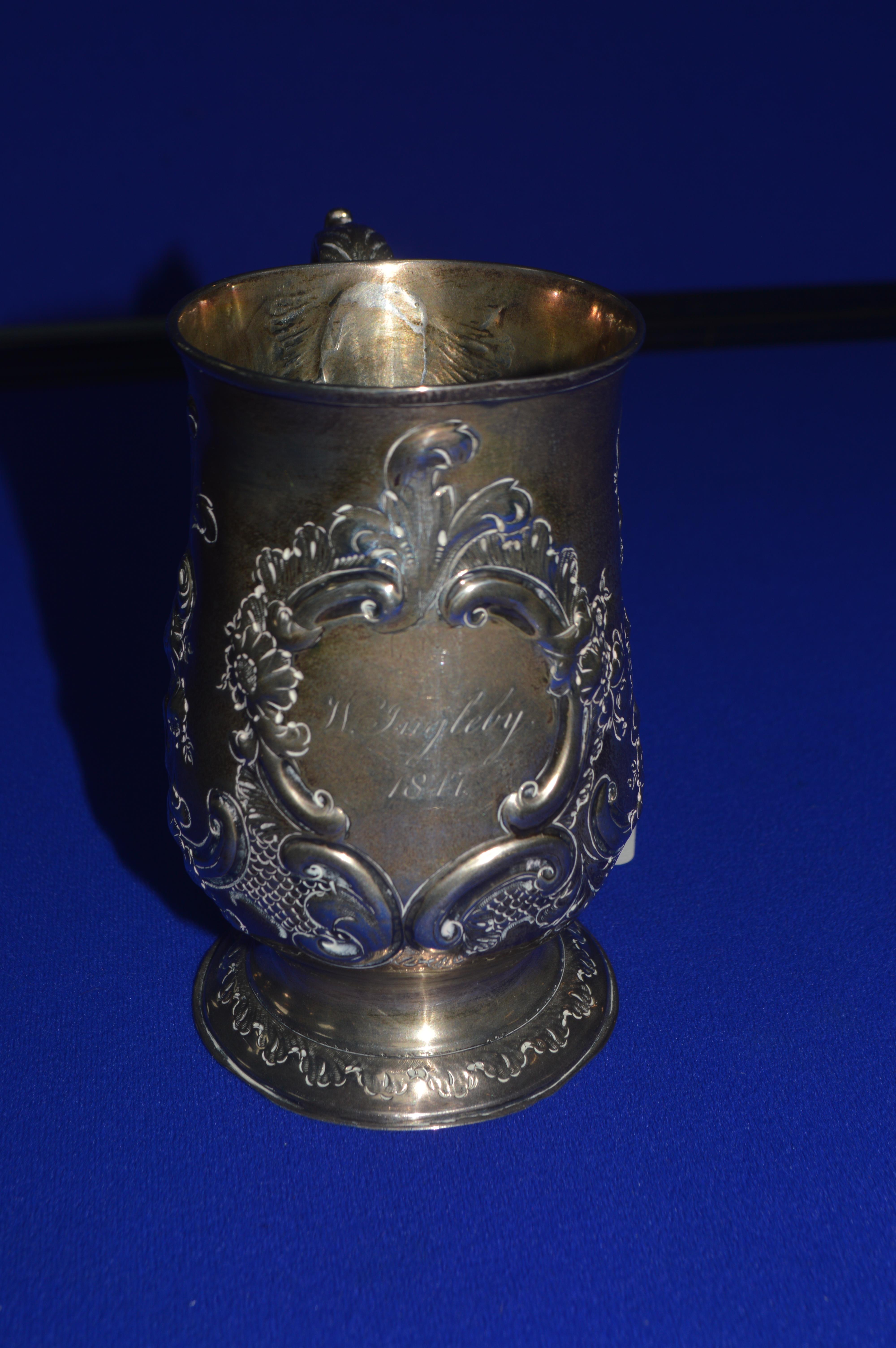 Hallmarked Sterling Silver Tankard - London 1833, 286g - Image 3 of 4