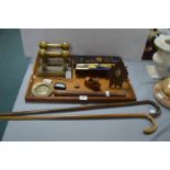 Collectibles Including Truncheon, Walking Canes, S