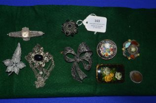 Vintage Costume Jewellery Brooches