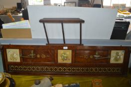 Decorative Piano Front with Brass Candle Sconces