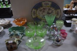 1930's Glassware, Part Tea Sets, Dish, etc.