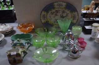 1930's Glassware, Part Tea Sets, Dish, etc.