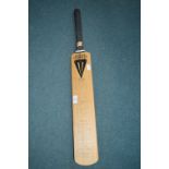 Cricket Bat Signed by Yorkshire and Middlesex Teams including Mark Rampakash