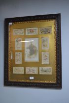 Framed WWI Military Family Photograph with Postcar