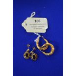 9ct Gold Earrings ~5g gross