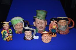 Royal Doulton and Beswick Character Jugs and Toby