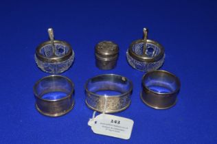 Assorted Hallmarked Silver Items, Total Silver Weight ~58g