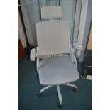 Grey Office Mesh Backed Swivel Chair