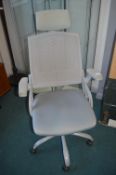 Grey Office Mesh Backed Swivel Chair