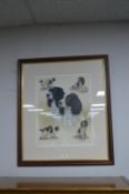 Framed Nigel Hemming Spaniel Print