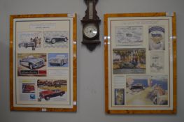 Pair of Framed Austin Reproduction Magazine Prints