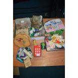 Sewing Boxes, plus Threads, Ribbons, etc.