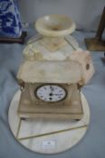 Marble Bookends, Clock, Bowl, etc.