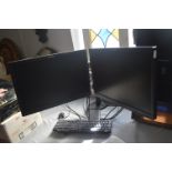 *Lenovo Twin Monitors plus Stand and Keyboard