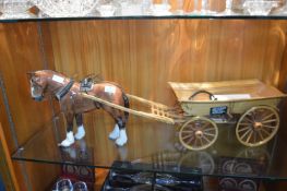 Pottery Shire Horse and Scratch Built Yorkshire Wa
