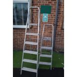 Two Folding Aluminium Step Ladders