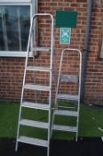Two Folding Aluminium Step Ladders