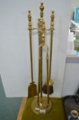 Brass Fireside Companion Set