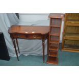 Two Drawer Occasional Table and CD Rack