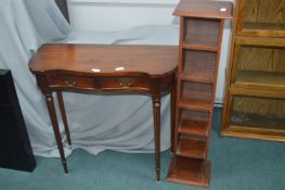 Two Drawer Occasional Table and CD Rack