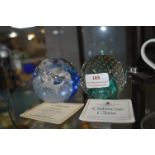 Two Caithness Glass Paperweights