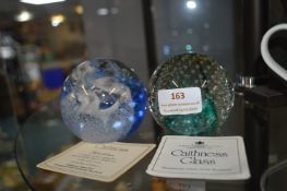 Two Caithness Glass Paperweights