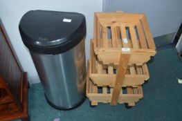 Vegetable Rack and a Curver Waste Bin