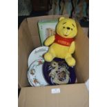 Decorative Plates, Soft Toy Bear, and a Massager