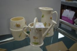 Aynsley Miniature Watering Can and Barrel etc.