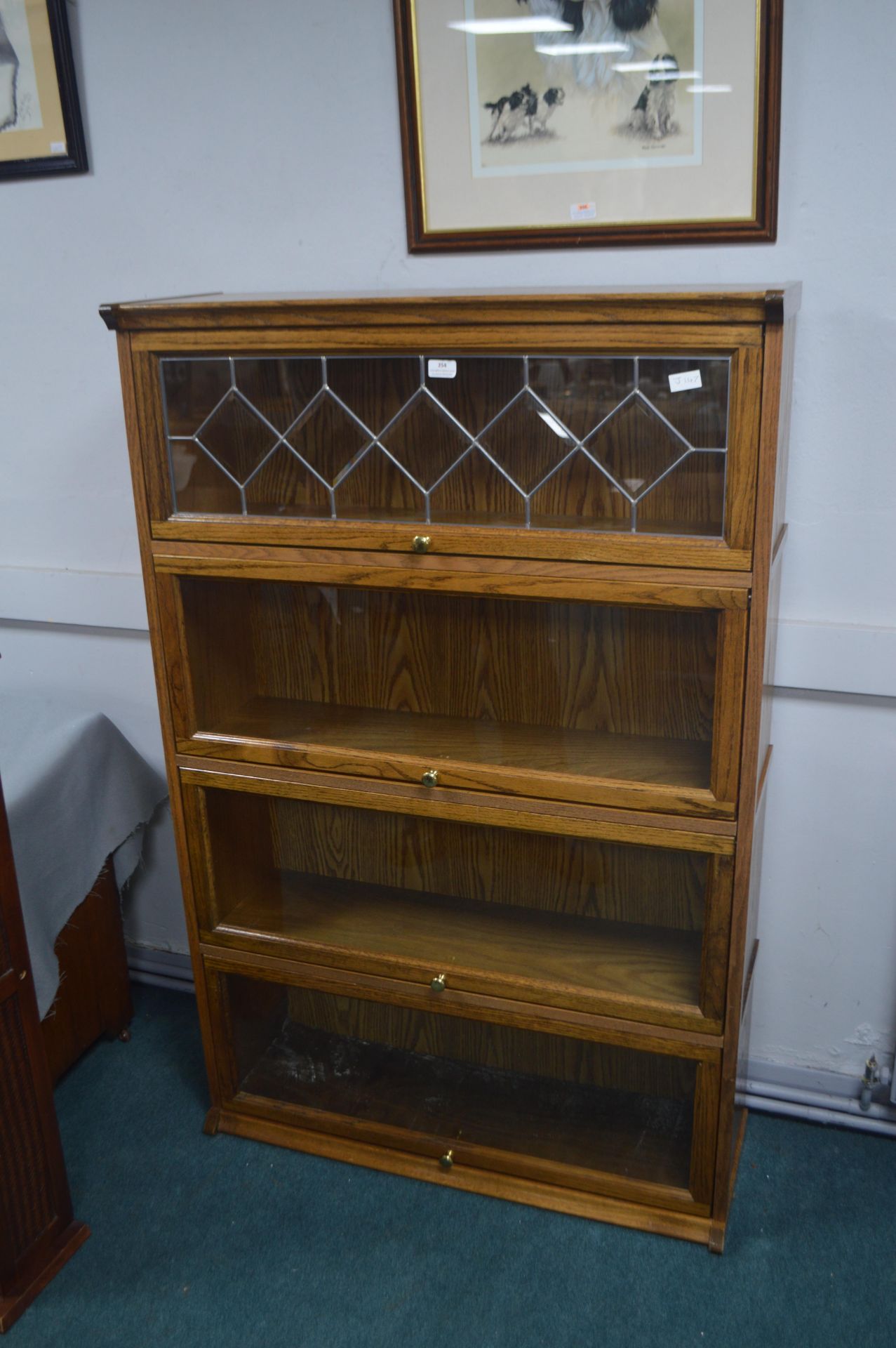 Four Tier Glazed Bookcase