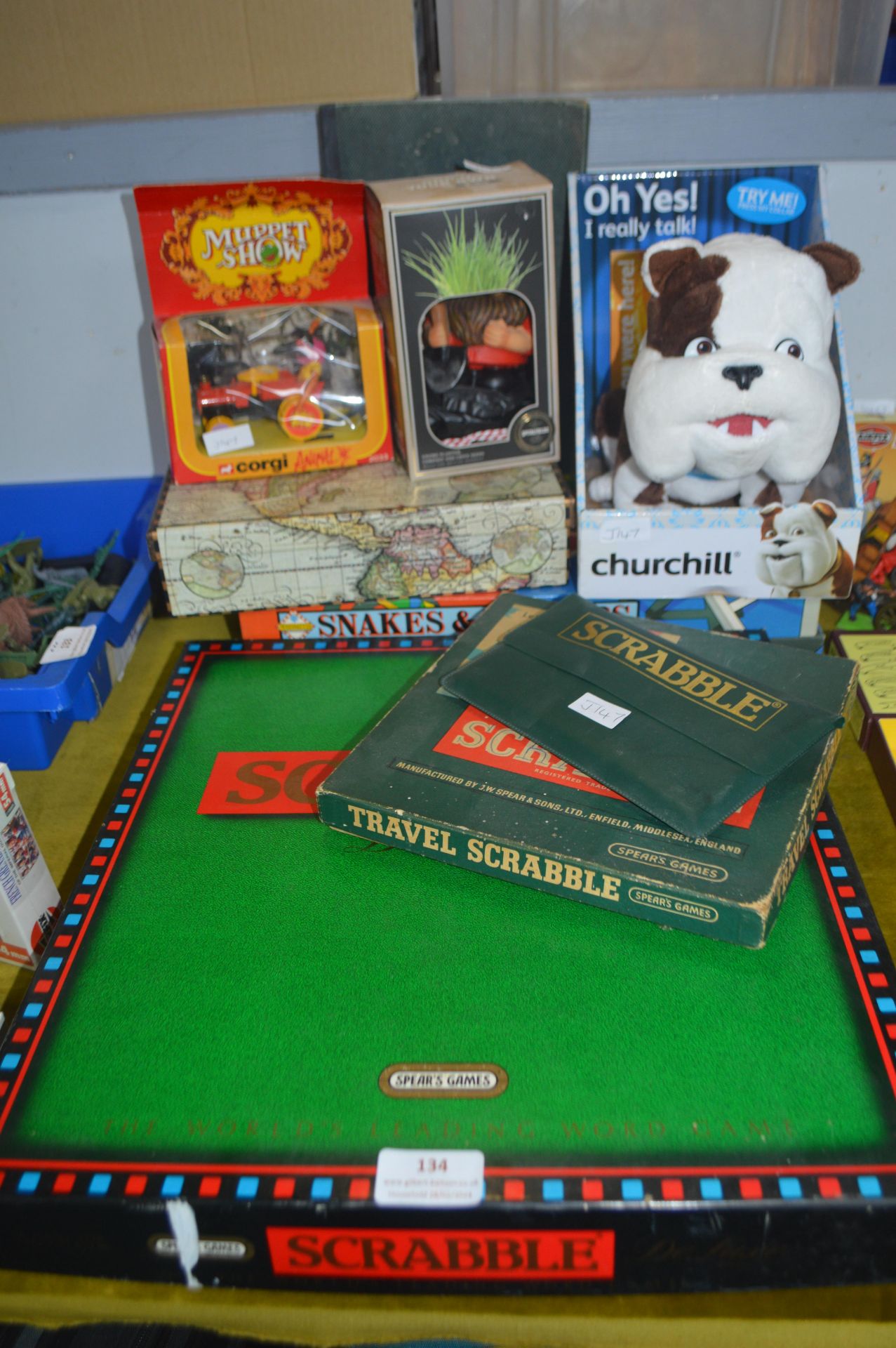 Board Games and Toys Including Scrabble Deluxe Edi